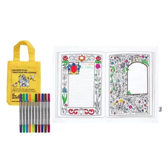 tissu lavable à colorier conte de fée