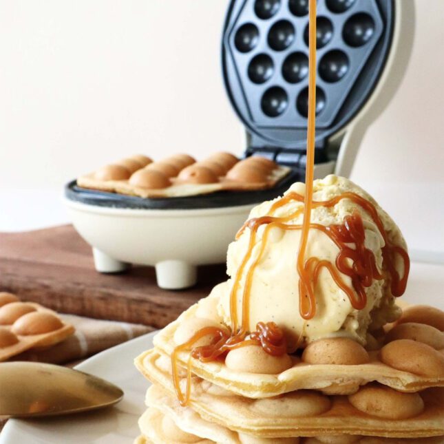 préparation pour bubble waffle scrapcooking