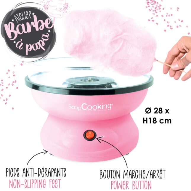 sucre 100g pour machine à barbe à papa scrapcooking