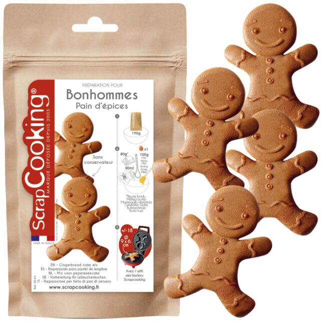 préparation pour bonhomme en pain d'épices scrapcooking