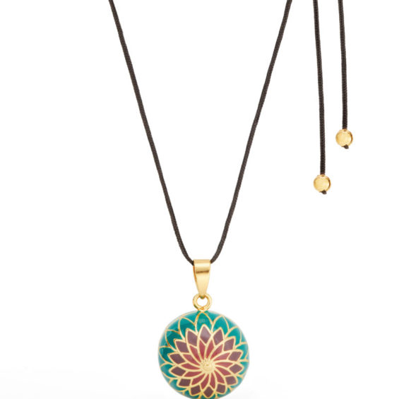 Bola de grossesse - Magnolia - Email multicolor - Doré Or 18 carats