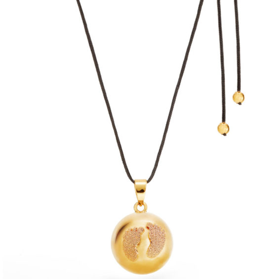 Bola de grossesse -petits pieds doré/poudre de diamant