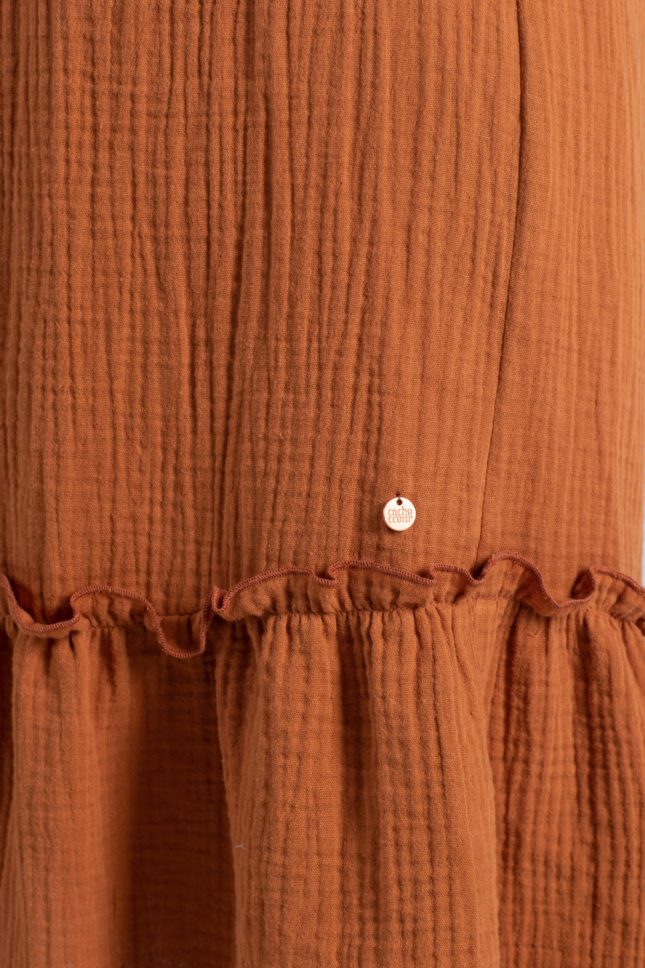 Robe de grossesse et d’allaitement Melody caramel – Image 7