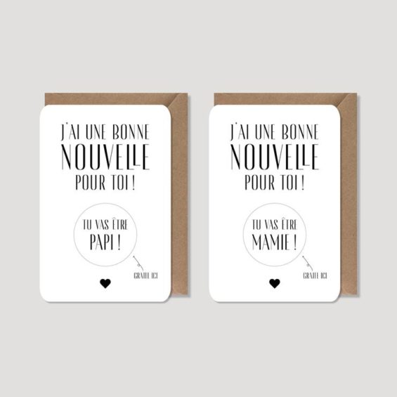 Annonce carte à gratter papi/mamie