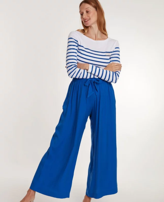pantalon de grossesse sahel bleu electrique cache cœur