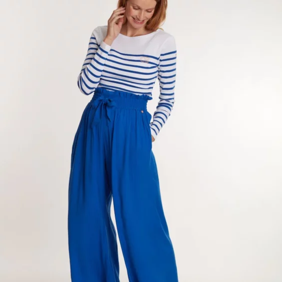pantalon de grossesse sahel bleu electrique cache cœur