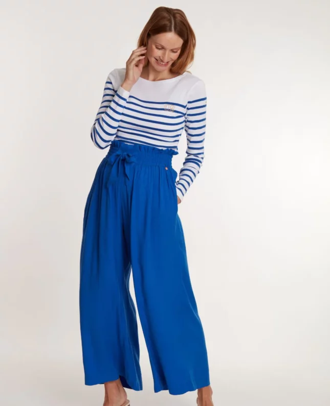 pantalon de grossesse sahel bleu electrique cache cœur