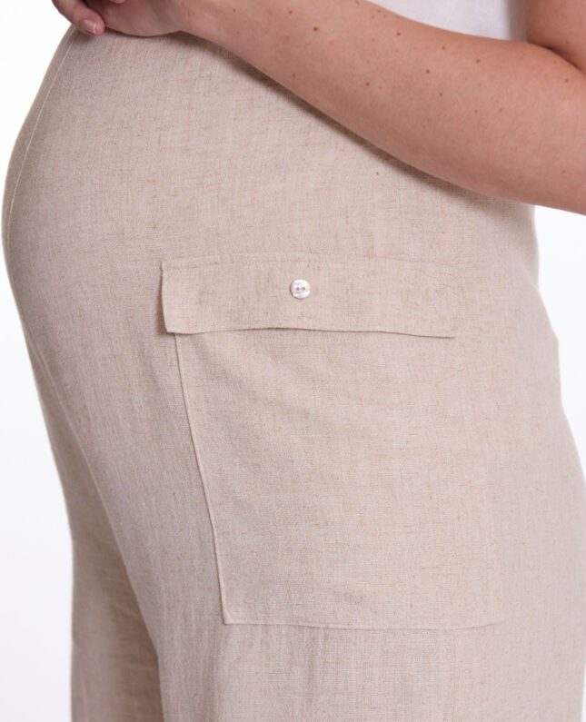 salopette short de maternité eloise naturel cache cœur